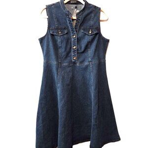 Allegra K Denim Dress Sleeveless Size M